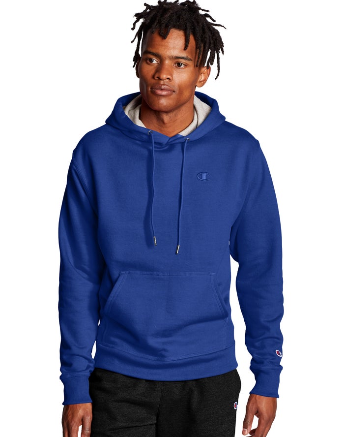 Champion Powerblend Fleece C Logo Hoodie Heren - Blauw - Belgie 8149JYNBA